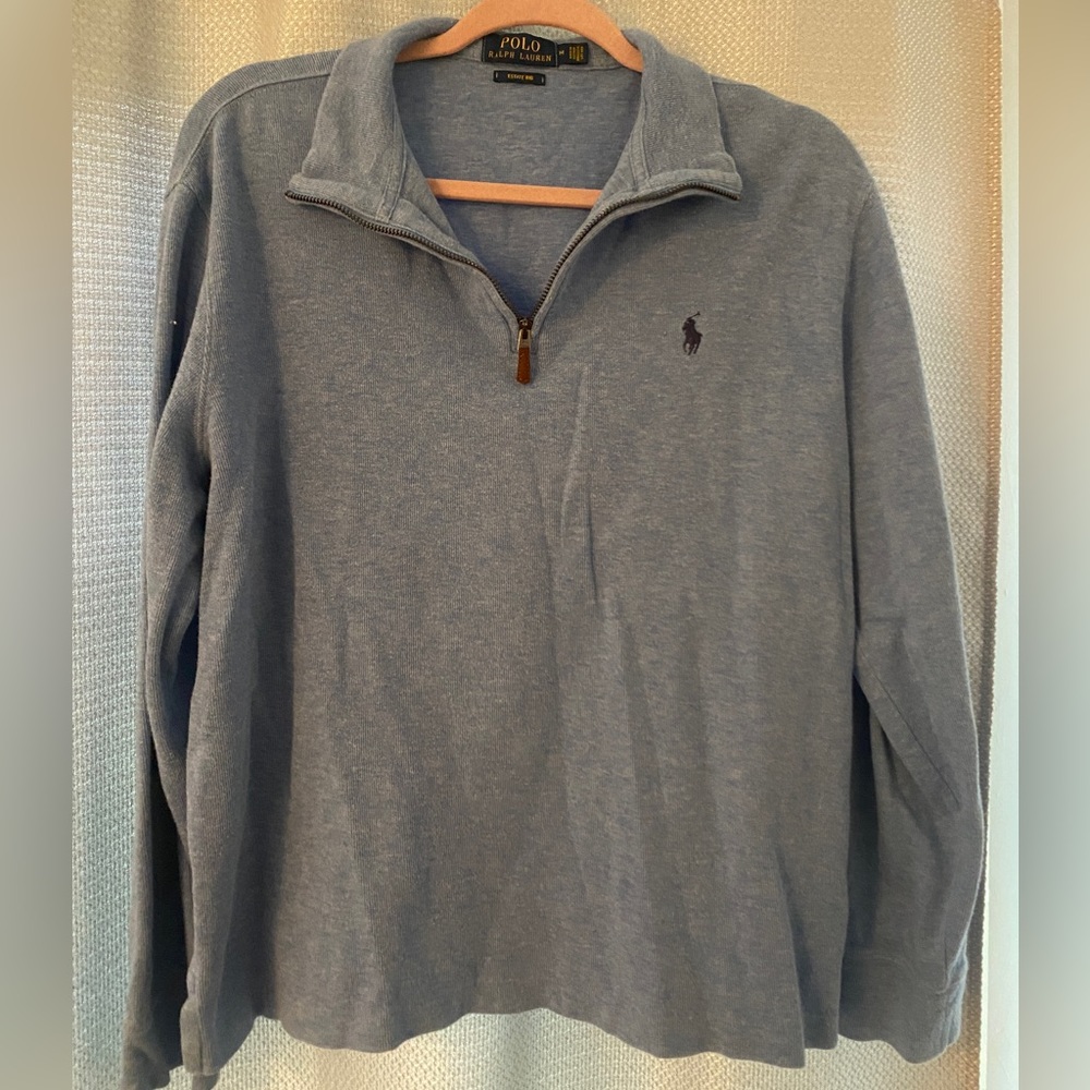 Blue mens quarter zip